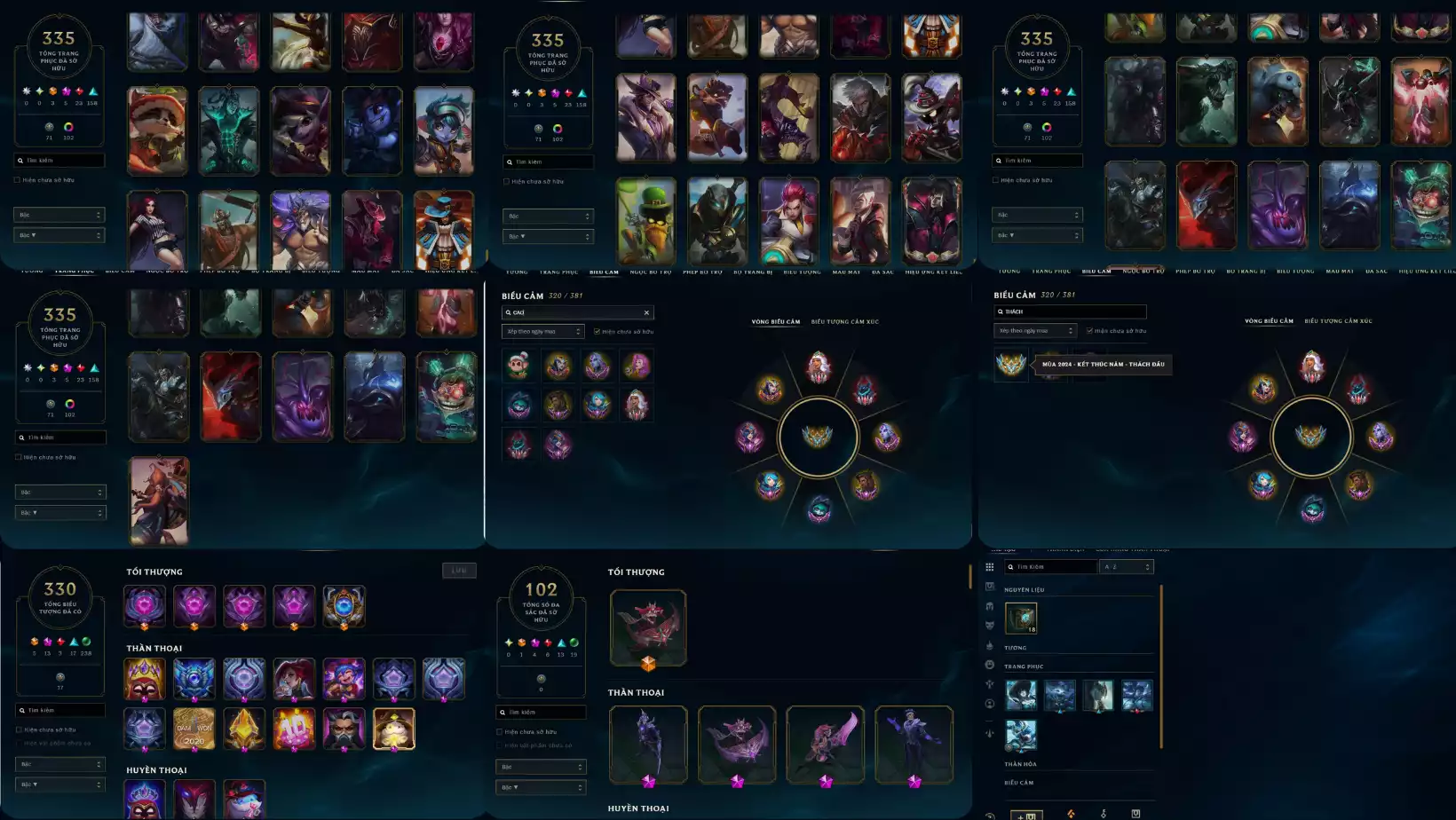 Ảnh 🎮 LMHT: Katarina 3 Triệu Thông Thạo – Gần Full Skin Katarina (15/18) Tổng cộng: 335 Skin Rank Đơn/Đôi: Lục Bảo 1, LH 5v5: Kim Cương 2 Biểu cảm, biểu tượng, khung Thách Đấu Nhiều cờ hiệu hiếm 🧠 TFT: Blitz Mãi Bên Crank Bạn Nhé Tí Nị Irelia Sứ Thanh Hoa Tí Nị Sân đỏ + chưởng lực đầy đủ Dư 13 huy chương